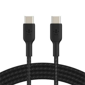 BELKIN kabel oplétaný USB-C - USB-C, 1m, černý