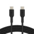 BELKIN kabel oplétaný USB-C - USB-C, 1m, černý