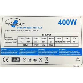 Zdroj Eurocase 400W-ATX, 12cm ventilátor, bulk