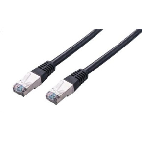 Kábel C-TECH patchcord Cat5e, FTP, čierny, 1m