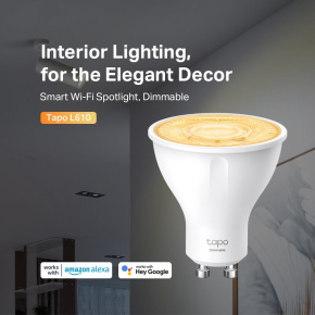 Smart Wi-Fi Spotlight, Dimmable SPEC: 2.4 GHz, IEEE 802.11b/g/n, GU10 Base, 220–240 V, 50/60 Hz, 350 lm, 2.9 W, 2,700 K, Smart Wi-Fi Spotlight, Dimmable SPEC: 2.4 GHz, IEEE 802.11b/g/n, GU10 Base, 220–240 V, 50/60 Hz, 350 lm, 2.9 W, 2,700 K,