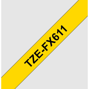 TZE-FX611, žltá / čierna, 6mm