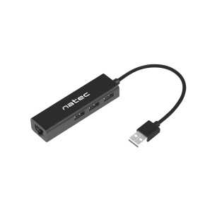 Natec Dragonfly rozbočovač 3x USB 2.0 HUB + RJ45