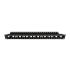 19''patchpanel AMPARO pre 24 keystone SFA/SFB neosadený, 1U