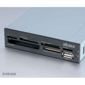 AKASA int. USB 2.0 interná čítačka kariet + USB 2.0