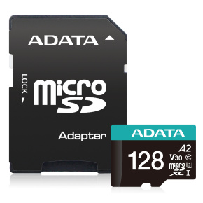 ADATA V30S/micro SDXC/128GB/UHS-I U3 / Class 10/+ Adaptér