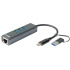 D-Link USB-C/USB na Gigabit Ethernet adaptér s 3 USB 3.0 Ports