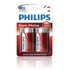 Philips baterie D PowerLife, alkalická - 2ks