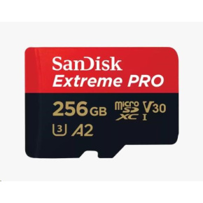 SanDisk Extreme PRO/micro SDXC/256GB/200MBps/UHS-I U3 / Class 10/+ Adaptér