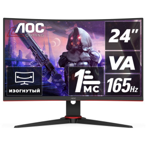 AOC/C24G2AE/23,6''/VA/FHD/165Hz/1ms/Blck-Red/3R