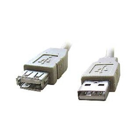 Kábel USB A-A 1,8m 2.0 predlž, HQ Black, zlac.kont.