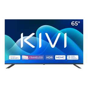KIVI TV 65U730QB, 65" (163cm), HD LED TV, AndroidTV 11, Black, 3840x2160, 60 Hz,2x8W, 33 kWh/1000h ,HDMI ports 2