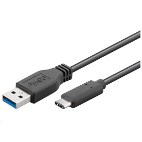 Kábel USB PREMIUMCORD 3.1 konektor C/male - USB 3.0 A/muž, čierny, 1m