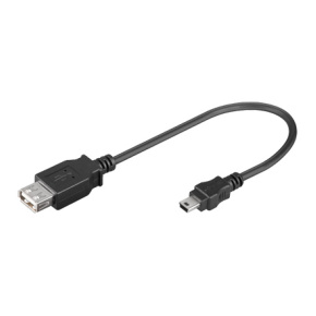 PremiumCord USB redukcia kábel USB A/female - Mini 5pin USB/male 20cm OTG