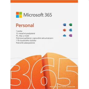 Microsoft 365 Personal SK - krabicové balenie, predplatné 1 rok, 1 osoba