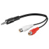 PremiumCord Kábel Jack 3.5mm-2xCINCH M/F 20cm