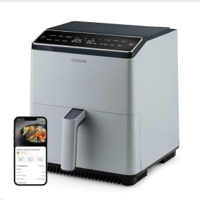 BAZAR - Cosori Dual Blaze 6.4L SMART horkovzdušná fritéza + 5x špíz a gril. rošt, grey - Poškozený obal (Komplet)