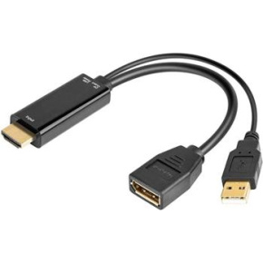 PremiumCord adaptér HDMI to DisplayPort Male/Female s napájením z USB