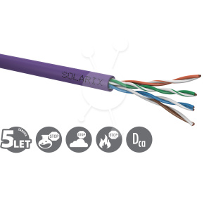 Inštalačný kábel Solarix CAT5E UTP LSOH Dca-s1,d2,a1 100m/box SXKD-5E-UTP-LSOH