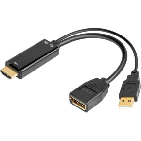 PremiumCord adaptér HDMI to DisplayPort Male/Female s napájením z USB