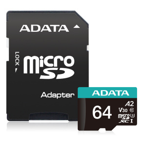 ADATA V30S/micro SDXC/64GB/95MBps/UHS-I U3/Class 10/+ Adaptér