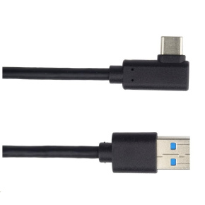 PREMIUMCORD Kábel USB typ C/M so zahnutým konektorom 90° - USB 3.0 A/M, 50 cm