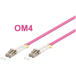 Optický patch kábel duplex LC-LC 50/125 MM 2m OM4
