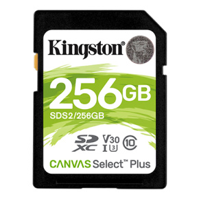 Kingston Canvas Select Plus U3/SDXC/256GB/UHS-I U3/Class 10