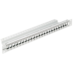 19'' patchpanel pre 24 modulu SFA/SFB, neosadený, 1U, RAL 7035