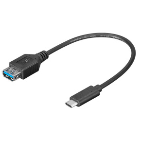 PremiumCord Adaptér USB-C(M) - USB 3.0 A(F), 0,2 m