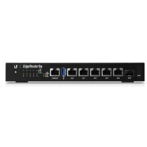 UBNT EdgeMAX EdgeRouter 6 PoE [1GHz štvorjadrový CPU, 1GB RAM, PoE, EdgeOS, 5 gigabitových portov + 1xSFP slot, bez ven