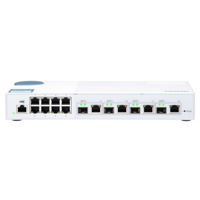 QNAP riadený switch QSW-M408-4C (12 portov: 8x Gigabit port + 4x 10G SFP+ / 10GbE kombo porty)