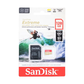 SanDisk Extreme/micro SDXC/128GB/190MBps/UHS-I U3 / Class 10/+ Adaptér