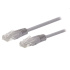 Kábel C-TECH patchcord Cat5e, UTP, šedý, 1m