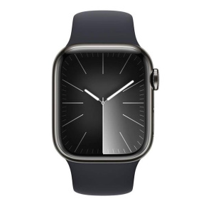 Apple Watch Series 9 GPS + Cellular 45mm Graphite Stainless Steel Case with Midnight Sport Band - M/L