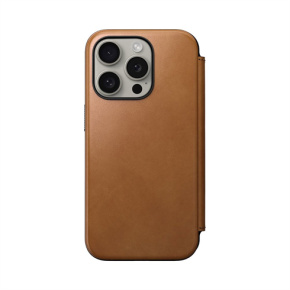 Nomad puzdro Modern Leather Folio Magsafe pre iPhone 15 Pro - Tan