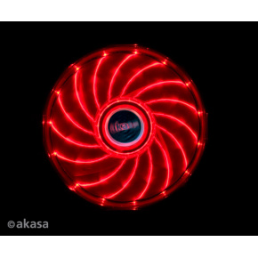 prídavný ventilátor Akasa Vegas LED 12 cm červená