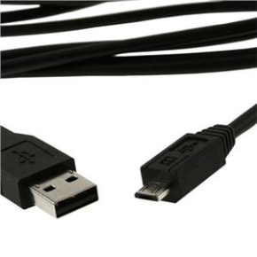 Kábel USB A Male/Micro B Male, 0.5m, USB 2.0, čierny