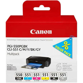 Canon PGI-550 + CLI-551 C/M/Y/BK/GY Multi pack