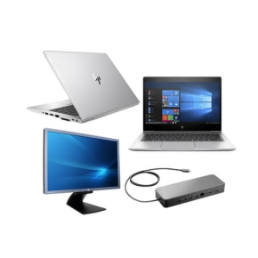 Notebook HP EliteBook 830 G5 + HP USB-C Universal Dock with 90W Adapter + HP E241i 24" IPS Monitor - Repas