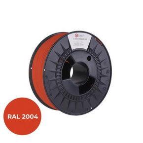 Tlačová struna (filament) C-TECH PREMIUM LINE, PLA, oranžová pravá, RAL2004, 1,75 mm, 1kg