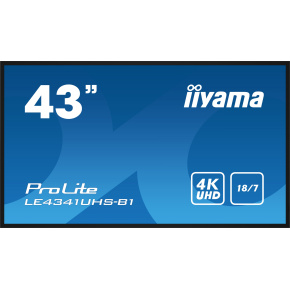 43'' iiyama LE4341UHS-B1 - AMVA3,4K,DVI,HDMI,RS232