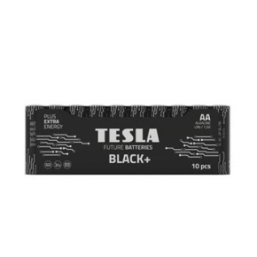 Tesla AA BLACK+ alkalická, (LR06, tužková, shrink) 10 ks fólie