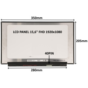 LCD PANEL 15,6'' FHD 1920x1080 40PIN MATNÝ IPS 120HZ / BEZ ÚCHYTŮ