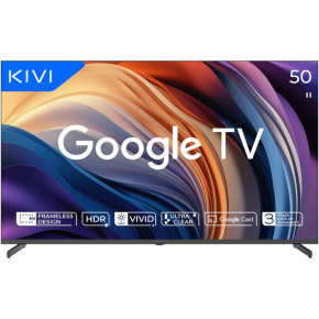 KIVI TV 50U710QB, 50" UHD,OPTIMA L5 HDR, SMART GOOGLE TV, Vyrobene v CZ, Cierna