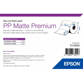 EPSON PP Matte Label Premium, Die-cut Roll, 105mm x 152mm, 185 Labels