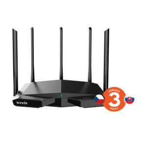 Tenda TX27 Pre AXE5700 WiFi6E Router, 1x GWAN, 3x GLAN, IPv6, BSS Color, VPN server, WPA3,CZ app