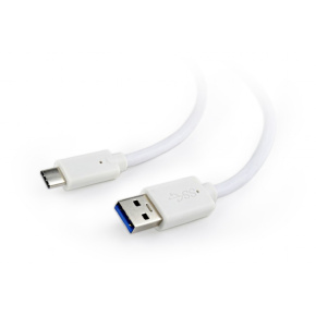 Kábel CABLEXPERT USB 3.0 A - USB-C M/M, 1m, biely
