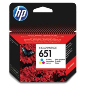 HP 651 3barevná ink kazeta, C2P11AE