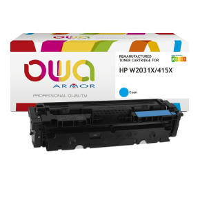 OWA Armor toner kompatibilný s HP W2031X, 415X, 6000st, modrá/cyan, level managment